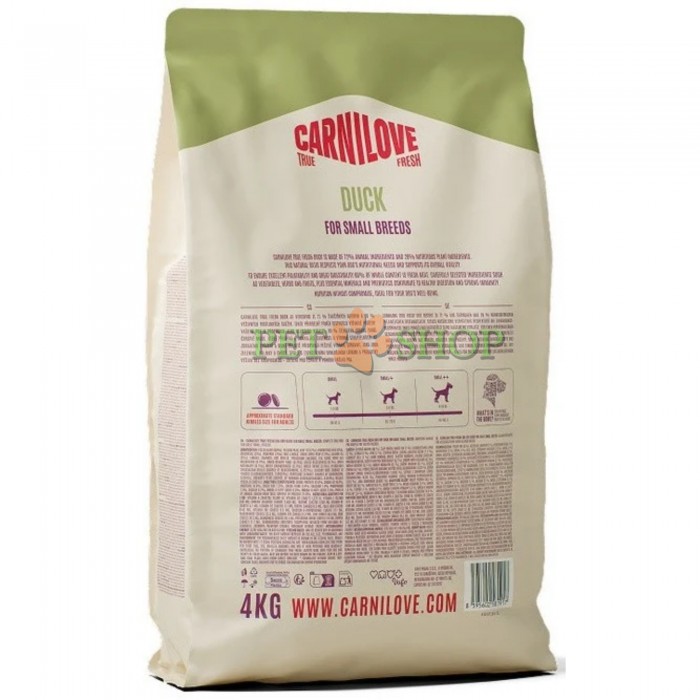 <p><strong>Carnilove True Fresh Adult Small Breeds Duck -&nbsp;</strong>полнорационный корм TRUE FRESH со свежей уткой. Для взрослых собак мелких пород (до 10 кг).&nbsp;<strong>Свежее мясо -&nbsp;Без куриного мяса и жира -</strong>&nbsp;<strong>Без злаков.&nbsp;</strong></p>