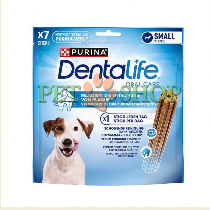 <p><strong>Лакомство&nbsp;Purina DentaLife&nbsp;&mdash; жевательные лакомства для собак, очищают даже труднодоступные задние зубы, которые наиболее подвержены образованию зубного камня и зубного налета, 115 грамм, 7&nbsp;палочек в упаковке.</strong></p>
