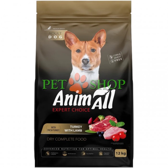 <p><strong>AnimAll Expert Choice Adult Medium Breed Turkey, Lamb</strong> &ndash; este o hrană completă și echilibrată, special concepută pentru c&acirc;inii adulți de talie medie.</p>