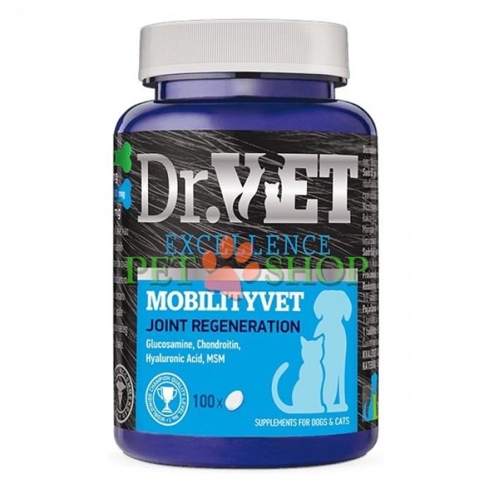 <p><strong>Dr. Vet MobilityVet&nbsp;- supliment alimentar pentru caini si pisici pentru sustinerea proceselor metabolice la nivelul articulatiilor</strong></p>
