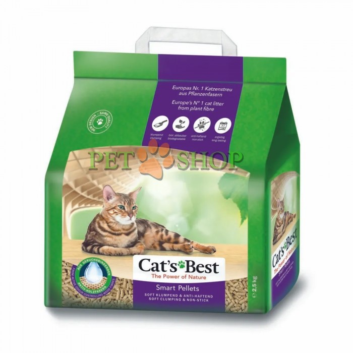 <p><strong>Cat&rsquo;s Best Smart Pellets&nbsp;идеально подходит для кошек с длинной шерстью, так как гранулы не прилипают к шерсти или лапам благодаря гладкой поверхности.</strong></p>