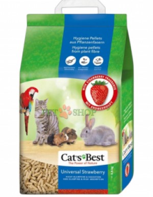 <p>Наполнитель&nbsp;<strong>Cats</strong>&nbsp;<strong>Best</strong>&nbsp;<strong>Universal</strong>&nbsp;<strong>Strawberry</strong>&nbsp;создан&nbsp;специально для тех владельцев домашних животных, которые ценят в наполнителях прежде всего их гигроскопические свойства и способность надежно удерживать от распространения неприятных запах.&nbsp;Это 100% биоразлогаемый наполнитель, который может быть использован в качестве насыпки в кошачий лоток, а так же подстилки в клетку для мелких грызунов и птиц.</p>