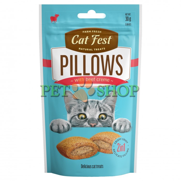 <p><strong>CatFest подушечки с пюре из говядины для кошек 30 гр</strong></p>