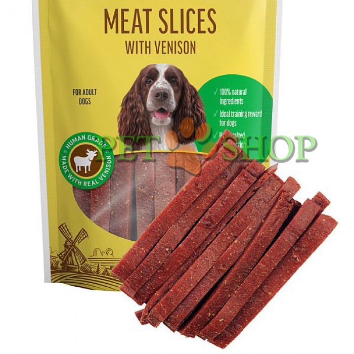<p><strong>Dog Fest полоски из мяса оленя для всех пород собак 90 гр</strong></p>