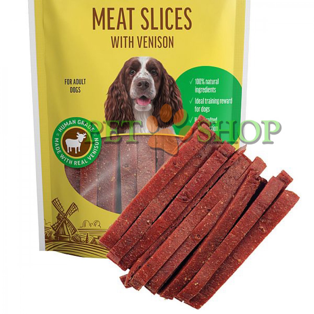 <p><strong>Dog Fest полоски из мяса оленя для всех пород собак 90 гр</strong></p>