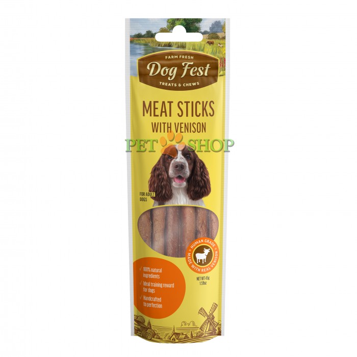 <p><strong>C&acirc;rnați din carne de vanat pentru toate rasele de c&acirc;ini.</strong></p>