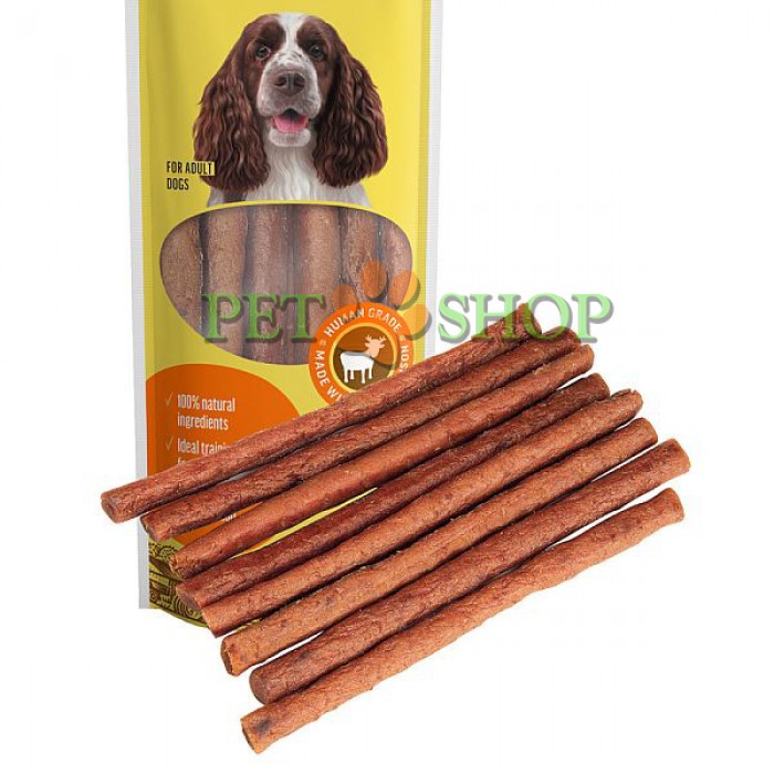 <p><strong>C&acirc;rnați din carne de vanat pentru toate rasele de c&acirc;ini.</strong></p>