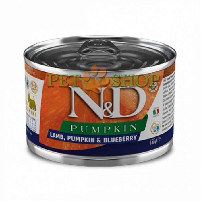 <p><strong>ЯГНЕНОК, ТЫКВА И ЧЕРНИКА. Полнорационный влажный корм для взрослых собак.</strong></p>