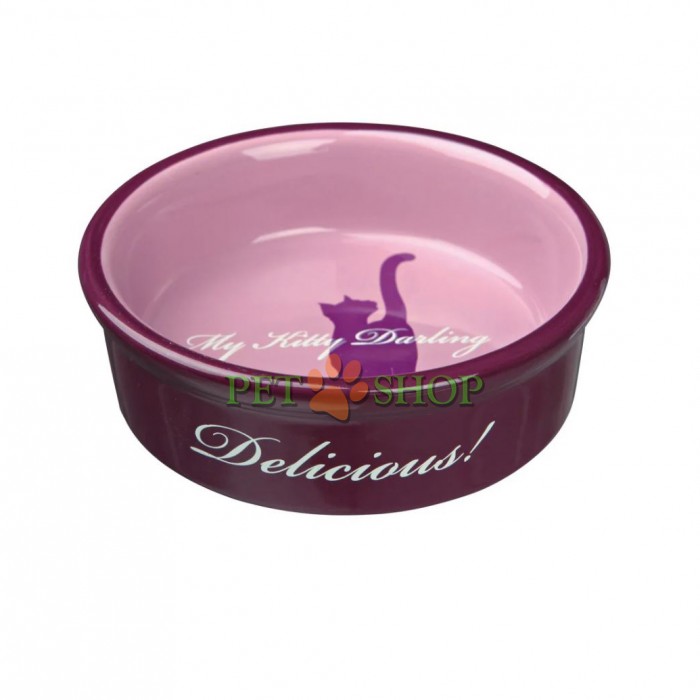 <p><strong>Миска&nbsp;Trixiе My Kitty Darling&nbsp;изготовлена из керамики высокого качества, а потому очень прочная. Большой вес изделия помогает оставаться миске неподвижной: при кормлении кошки она не перевернется и не будет перемещаться по всей кухне.</strong></p>