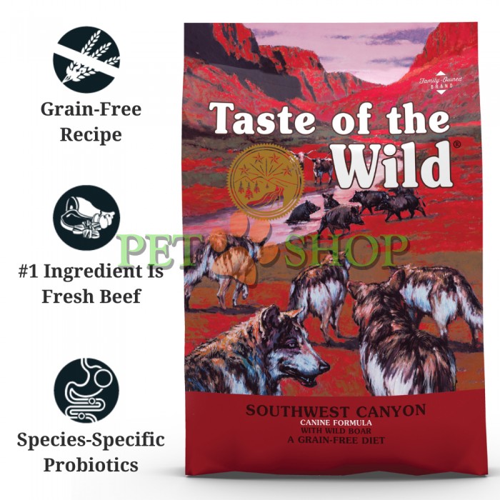 <p><strong>Полнорационная беззерновая формула на основе говяжьего мяса с добавлением мяса дикого кабана для собак всех пород на всех стадиях жизни.&nbsp;Страна-производитель-США.</strong></p>