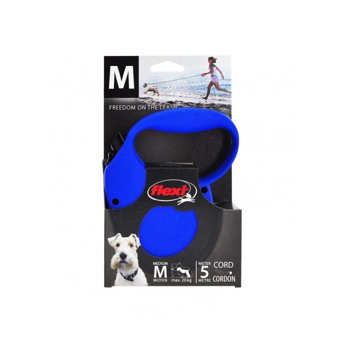 <p><strong>Рулетка Flexi Standart&nbsp;M, синяя, трос, длина -&nbsp;5 м, до 20&nbsp;кг</strong></p>