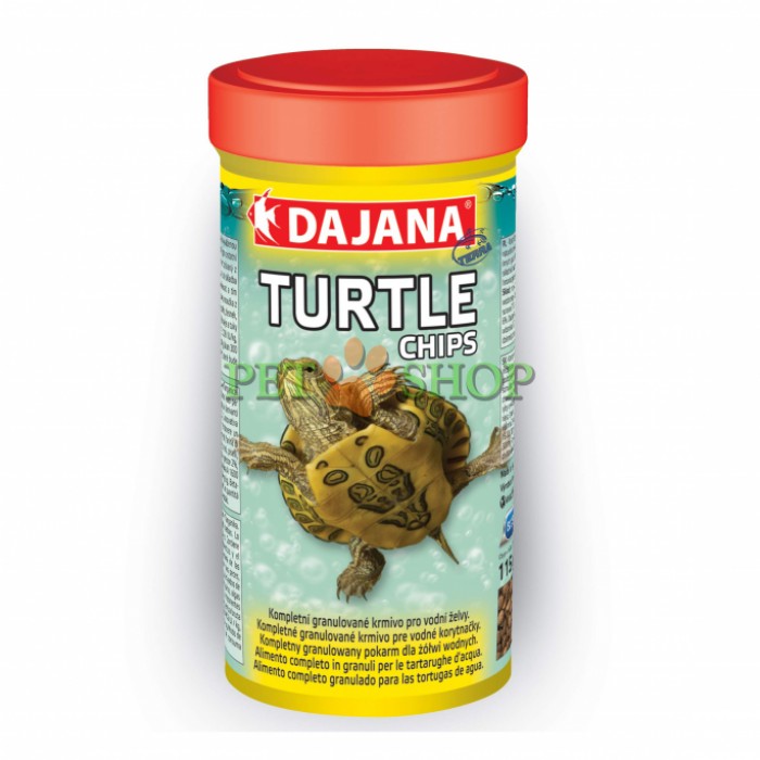 <p><strong>DAJANA TURTLE CHIPS Корм для водных черепах с цеолитом, уменьшает загрязнение воды 250 мл&nbsp;</strong></p>