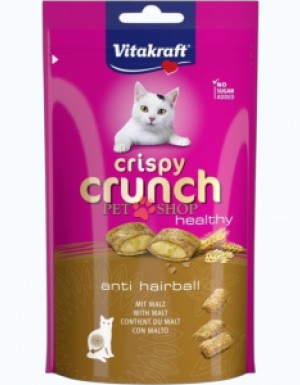 <p><strong>Vitakraft Crispy Crunch Malt -</strong> функциональные лакомства в виде хрустящих подушечек с солодом, способствующие выведению шерсти из желудка кошек. Полезная закуска для профилактики образования шерстяных комков в желудочно-кишечном тракте и поддержания пищеварительной системы.</p>