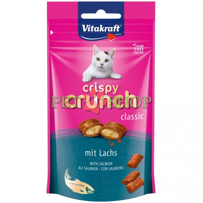 <p>Vitakraft Crispy Crunch Salmon - Pernuțe crocante pentru pisici cu umplutură cremoasă de carne de somon.</p>

<p>&nbsp;</p>
