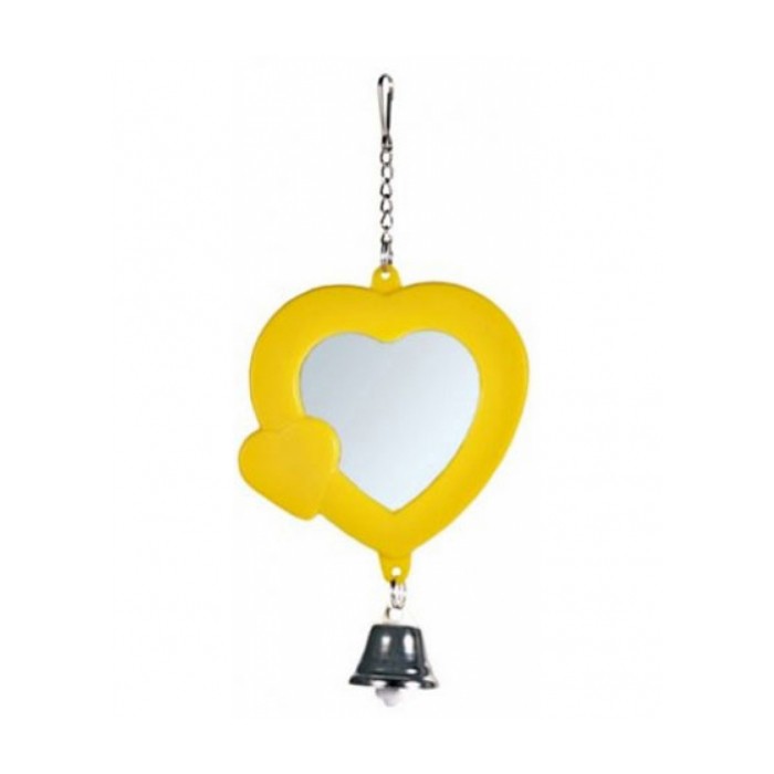 <p><strong>Зеркало "Сердечко" с колокольчиком, диаметр - 7 см, разные цвета</strong></p>