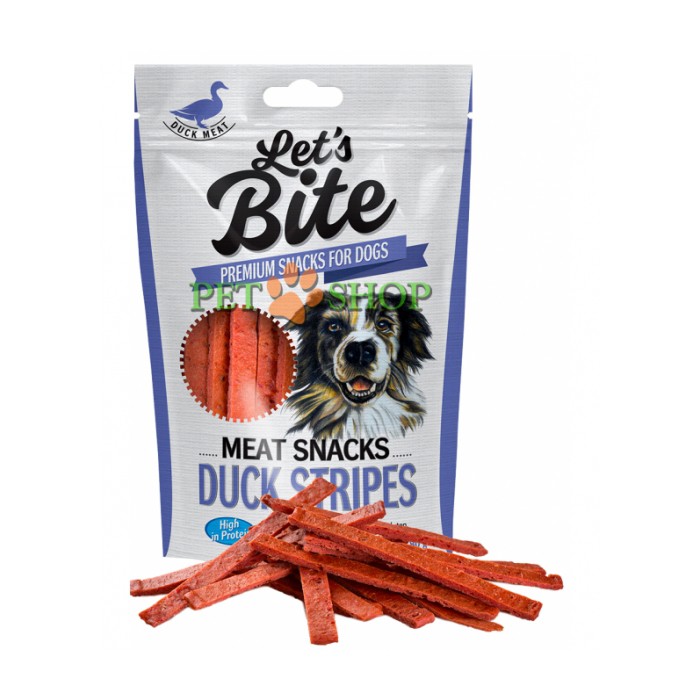 <p><strong>100 % вкусно. Лакомство для собак &laquo;Brit Let&rsquo;s Bite Филе утки&raquo; 80 гр. Оптимально для мелких пород и щенков.</strong></p>