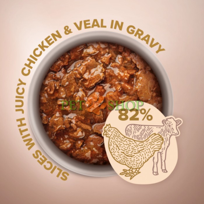 <p><strong>Club 4 paws Premium Selection Slices - консервы Клуб 4 Лапы кусочки с курицей и телятиной в соусе для кошек 80 гр</strong></p>