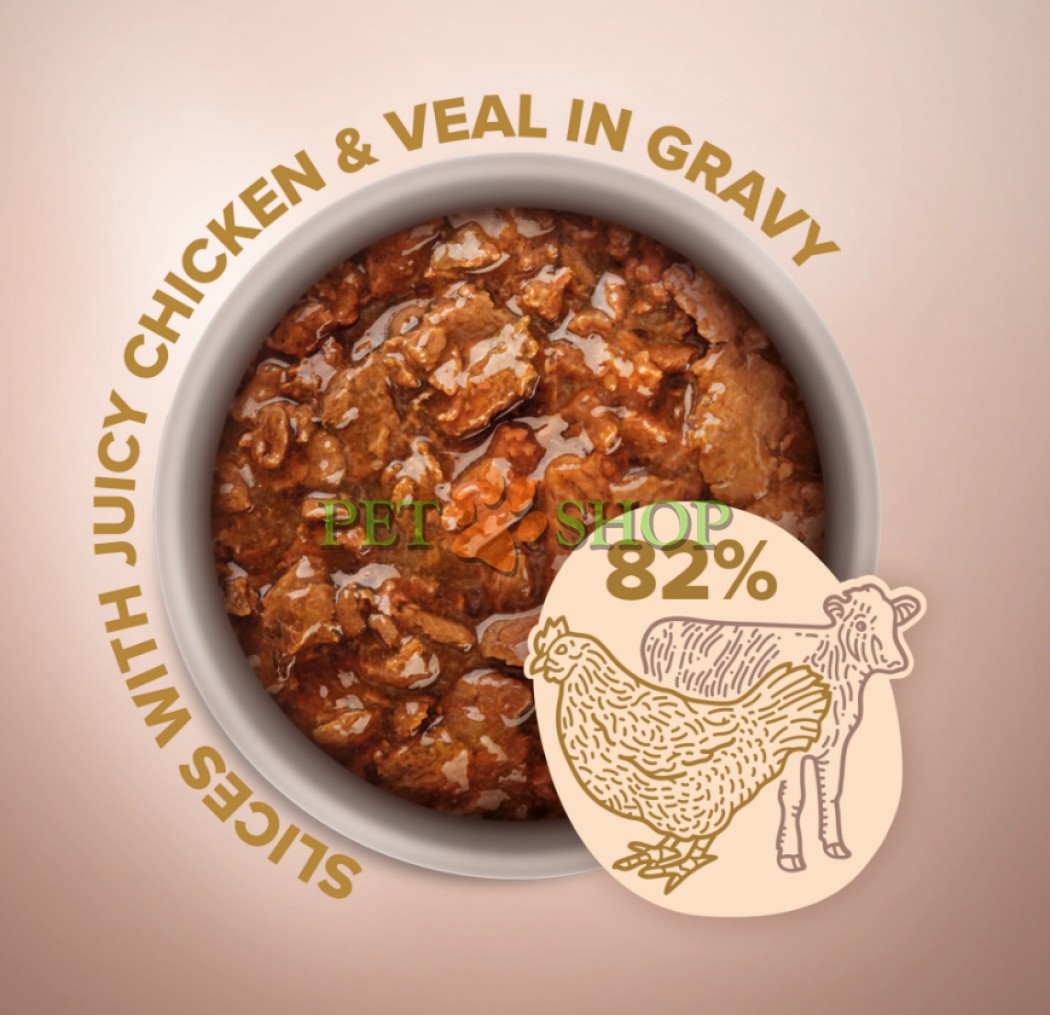 <p><strong>Club 4 paws Premium Selection Slices - консервы Клуб 4 Лапы кусочки с курицей и телятиной в соусе для кошек 80 гр</strong></p>