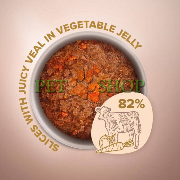 <p><strong>Club 4 Paws (Клуб 4 Лапы) Premium Selection Cat Slices Veal in Vegetable Jelly - Влажный корм с телятиной для котов (слайсы в овощном желе) 80 гр</strong></p>