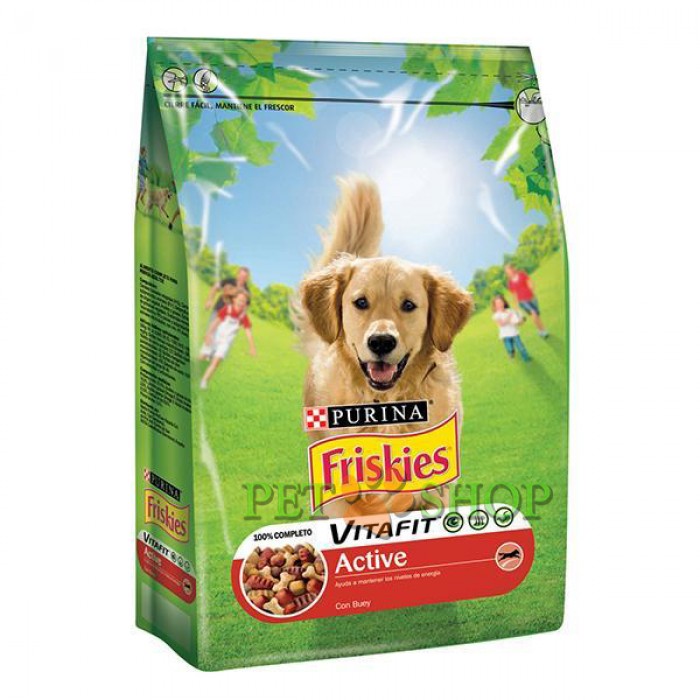 <p><strong>Purina - Friskies Vitafit Active pentru câini activi cu carne de vită 1 kg la cantar</strong></p>