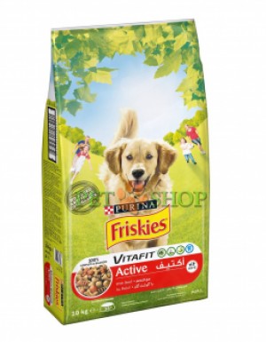 <p><strong>Purina - Friskies Vitafit Active pentru câini activi cu carne de vită 10 kg</strong></p>