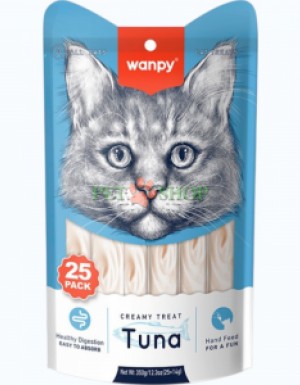 <p><strong>Аппетитное лакомство с кремовой текстурой на основе тунца для взрослых кошек и котят старше 3 месяцев, 25 шт по 14 грамм (1 пакетик).</strong></p>