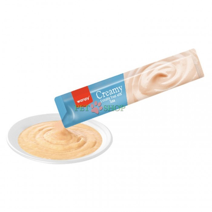 <p><strong>Аппетитное лакомство с кремовой текстурой на основе тунца для взрослых кошек и котят старше 3 месяцев, 25 шт по 14 грамм (1 пакетик).</strong></p>