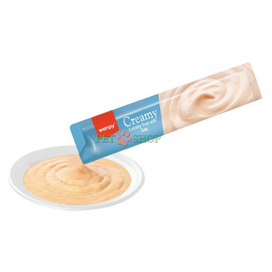 <p><strong>Аппетитное лакомство с кремовой текстурой на основе тунца для взрослых кошек и котят старше 3 месяцев, 25 шт по 14 грамм (1 пакетик).</strong></p>