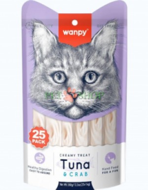 <p><strong>Аппетитное лакомство с кремовой текстурой на основе тунца&nbsp;и краба для взрослых кошек и котят старше 3 месяцев, 25 шт по 14 грамм (1 пакетик)</strong></p>