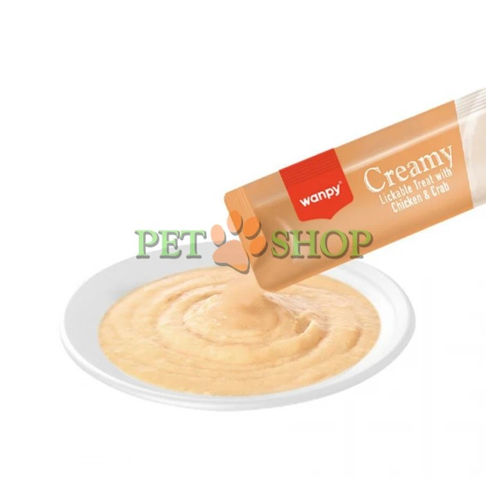 <p><strong>Аппетитное лакомство с кремовой текстурой на основе куриного мяса и краба для взрослых кошек и котят старше 3 месяцев, 25 шт по 14 грамм (1 пакетик)</strong></p>