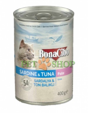 <p><strong>Pate cu sardină și ton pentru pisici adulți 400 gr</strong></p>