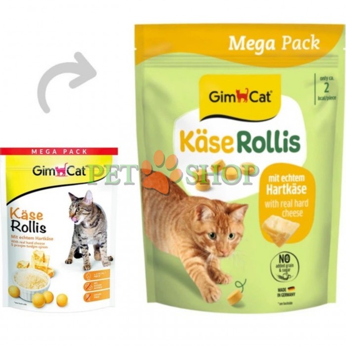 <p><strong>GimCat Kase-Rollis - витаминизированное лакомство с сыром для кошек, 1 шт</strong></p>