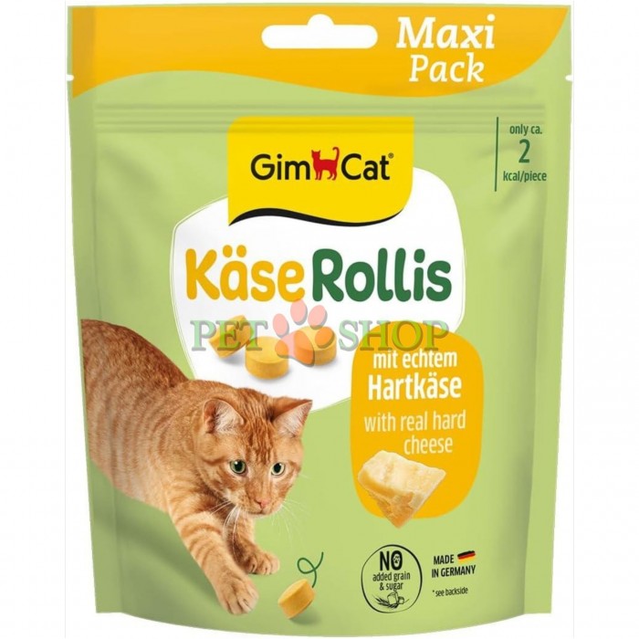 <p><strong>GimCat Kase-Rollis - витаминизированное лакомство с сыром для кошек, 1 шт</strong></p>
