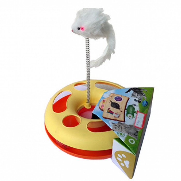 <p><strong>Интерактивная игрушка для кошек с мышью на пружине</strong></p>