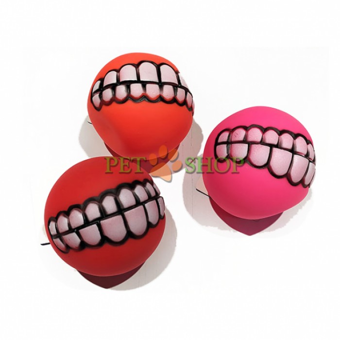 <p><strong>Мячик Зубастый&nbsp;с пищалкой, d-7&nbsp;см</strong></p>
