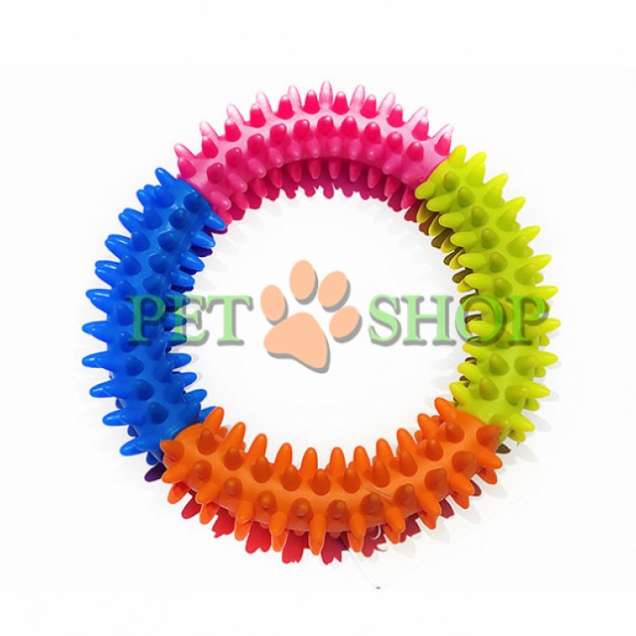 <p><strong>Игрушка резиновая бублик четырехцветный, Диаметр-12,7 см №2</strong></p>