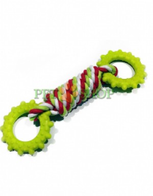 <p><strong>Jucărie de frânghie cu covrigi de cauciuc, 25*8 см</strong></p>