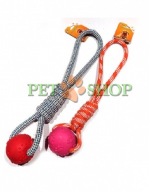 <p><strong>Jucărie de frânghie cu o singură minge, lungime - 40 cm</strong></p>