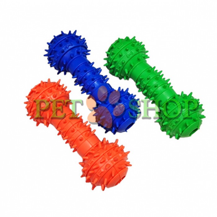 <p><strong>Игрушка резиновая "Гантель пупырчатая", Длина: 14,5 см, 82 грамма, разные цвета, 1 шт</strong></p>