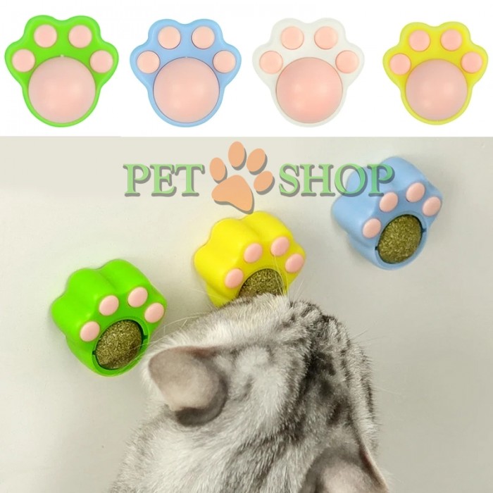 <p><strong>Jucarie cu suport autoadeziv pentru atasarea pe suprafete netede plastic/catnip.&nbsp;Diametru: 5 cm</strong></p>