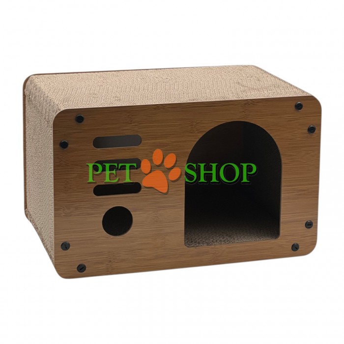 <p>Когтеточка картонная, домик- радио, 48*24*24 см</p>