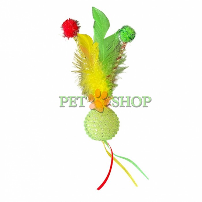 <p><strong>Мячик с блестками и лентами на блистере, 23 см</strong></p>