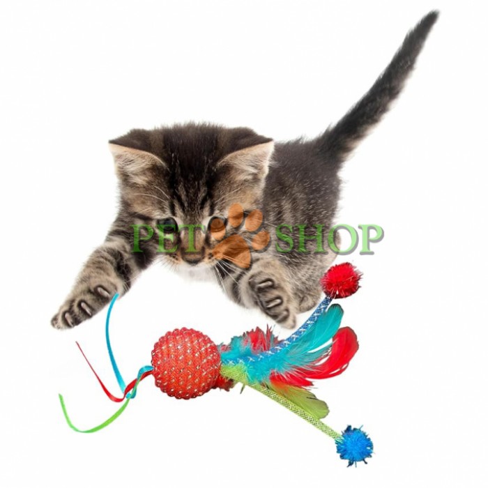 <p><strong>Мячик с блестками и лентами на блистере, 23 см</strong></p>