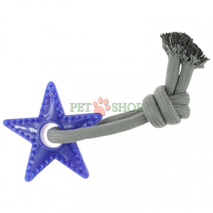 <p>Jucăria din fr&acirc;nghie &bdquo;Stea&rdquo; este un accesoriu rezistent și sigur pentru jocurile active ale c&acirc;inelui tău. Datorită &icirc;mpletiturii dense și formei practice, este ideală at&acirc;t pentru joaca independentă, c&acirc;t și pentru activități interactive &icirc;mpreună cu stăp&acirc;nul.&nbsp;Această jucărie ajută la satisfacerea instinctului natural de a mesteca și contribuie la menținerea sănătății dinților și gingiilor.</p>