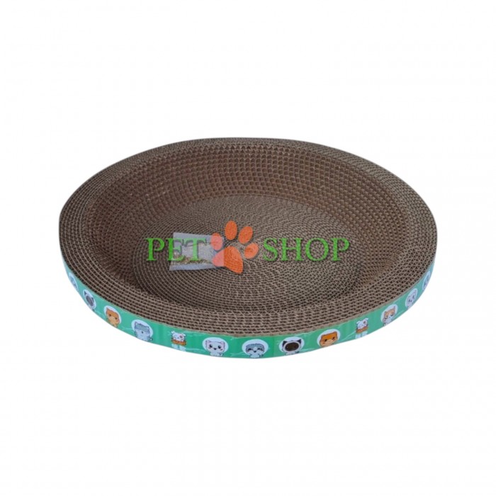 <p><strong>Zg&acirc;rietoarea din carton tip &bdquo;farfurie&rdquo;</strong> este o soluție practică și confortabilă pentru &icirc;ngrijirea ghearelor și odihna pisicii tale. Datorită formei rotunde, produsul poate fi folosit at&acirc;t ca zg&acirc;rietoare, c&acirc;t și ca loc de dormit.</p>