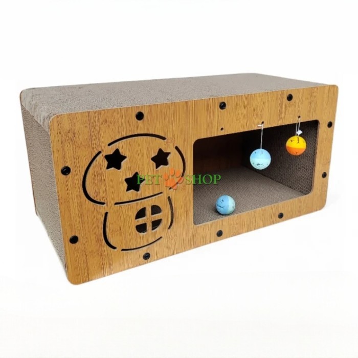 <p>Когтеточка картонная, домик- радио, 60*30*30 см</p>