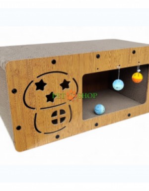 <p>Когтеточка картонная, домик- радио, 60*30*30 см</p>