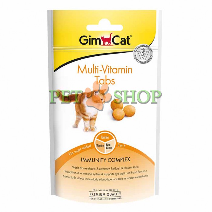 <p><strong>Gimcat Multi-Vitamin Tabs мультивитамины для кошек, 40 гр</strong></p>