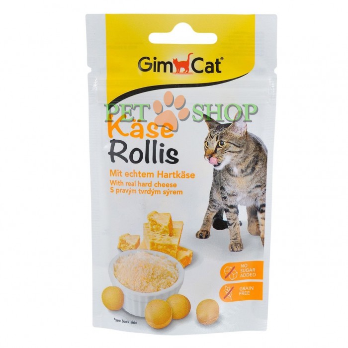 <p><strong>GimCat Kase-Rollis - витаминизированное лакомство с сыром для кошек 40 гр</strong></p>