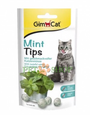 <p><strong>GimCat Mintips - витаминизированные лакомства для кошек, с кошачьей мятой 40 gr, около 65 штук</strong></p>
